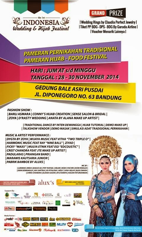 The 1st Indonesia Wedding & Hijab Festival, 28 - 30 November 2014, Gedung Bale Asri - Pusdai 