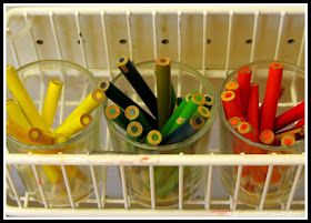 photo of: "Reggio" Classroom Set-Up of Materials via PreK+K Sharing