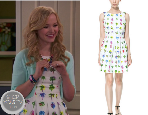 palm tree print dress zara