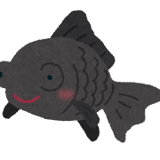 出目金のイラスト（魚）