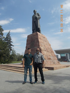 Turkmenistan Medical student Mohammed.Odinaev and self at "Palace of Republic" in Almaty.
