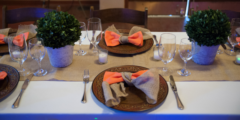 Chic table setup Rustic style wedding table setup by It's Your Party
