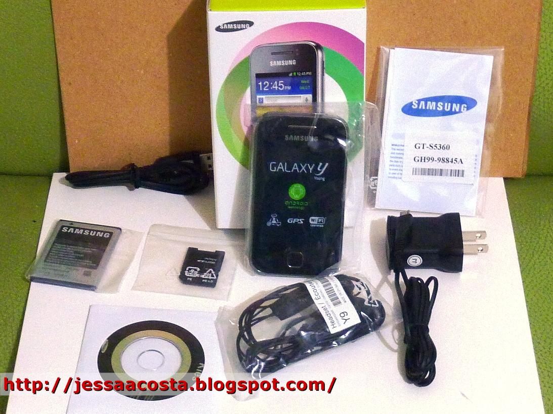 Box contains the Galaxy Y (Young) handset, charger & battery, data cable,  microSD card plus adapter, headset, User Guide, and Samsung Kies (software  ...