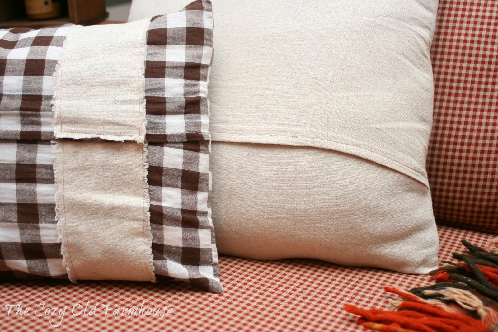The Cozy Old "Farmhouse" Fall Pillow Cover Tutorial