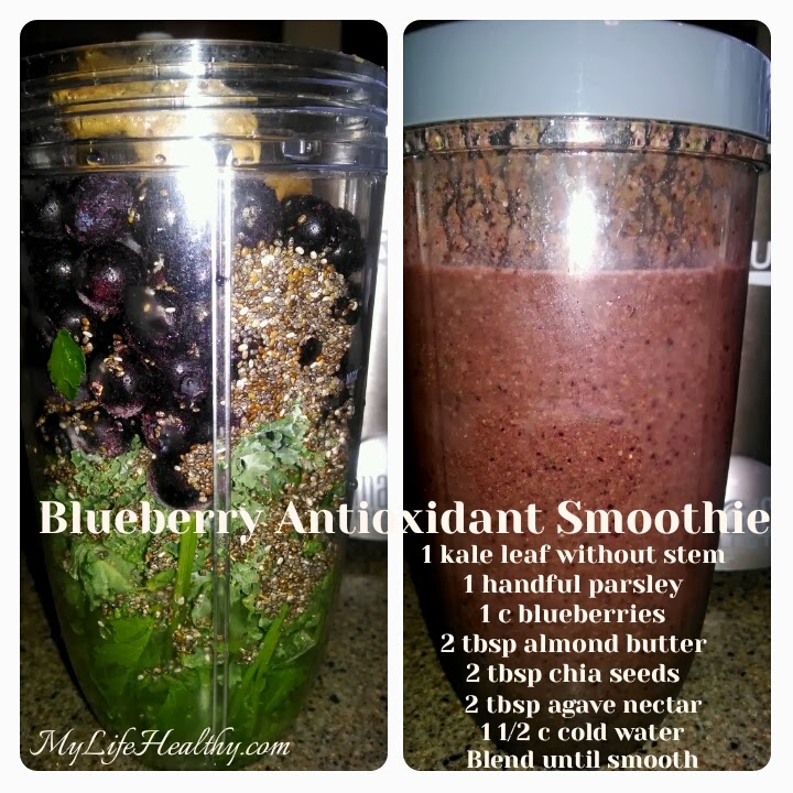 My Life Healthy! Blueberry Antioxidant Smoothie