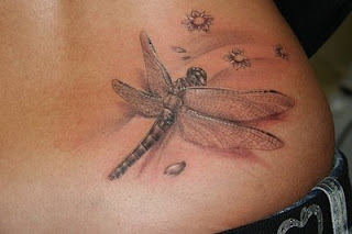 3D Style Dragonfly Tattoo on Hips