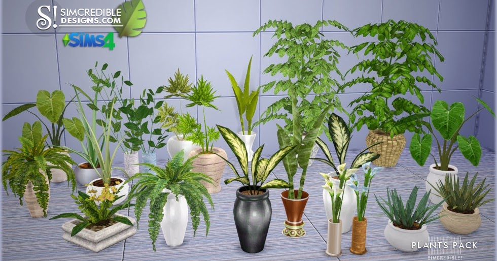 Sims 4 CC's The Best Plants Pack by SIMcredible! Design