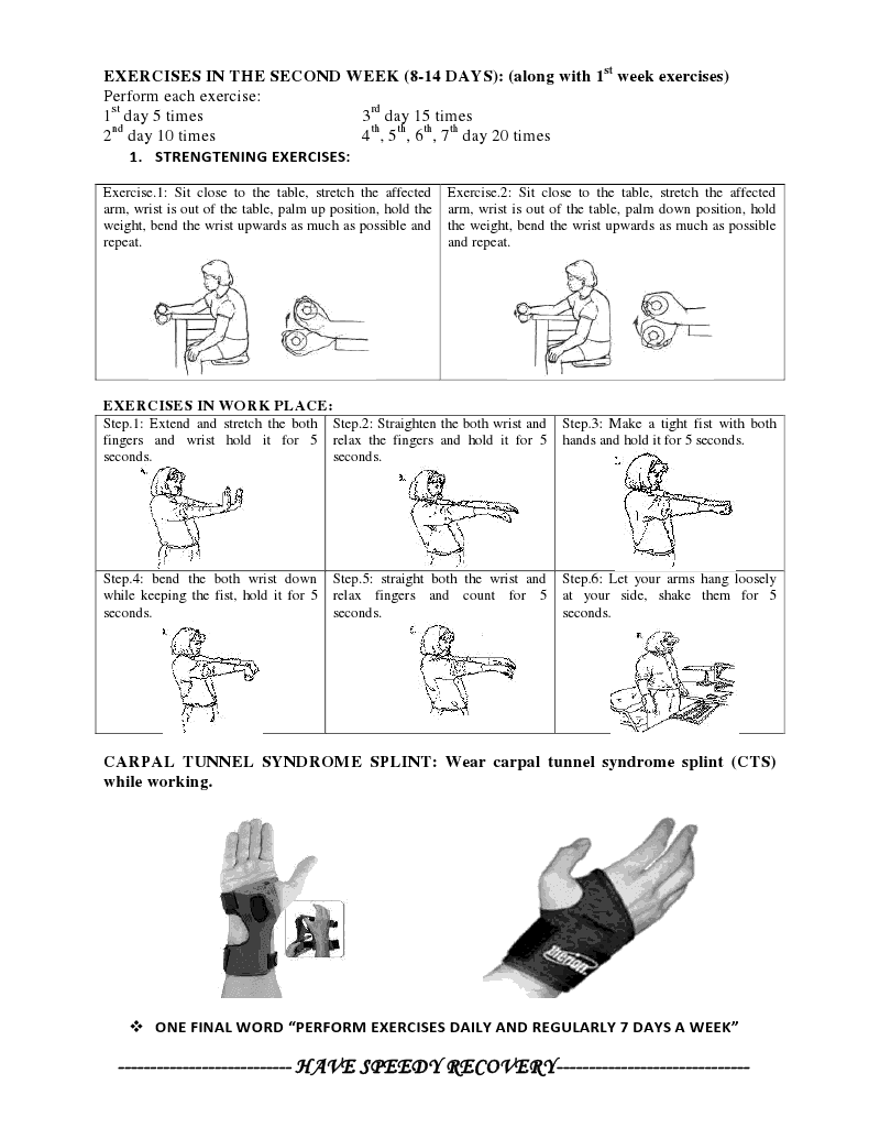 EXERCISES FOR CARPAL TUNNEL SYNDROME Dr Balakrishna