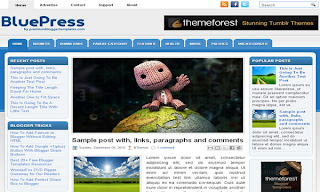 Blue Press Blogger Template