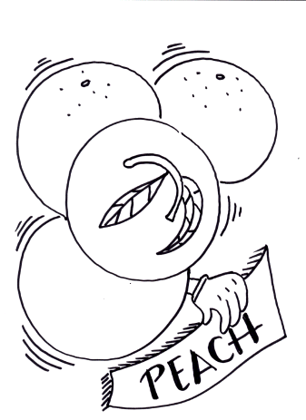 Peaches Coloring Pages Picture | Learn To Coloring