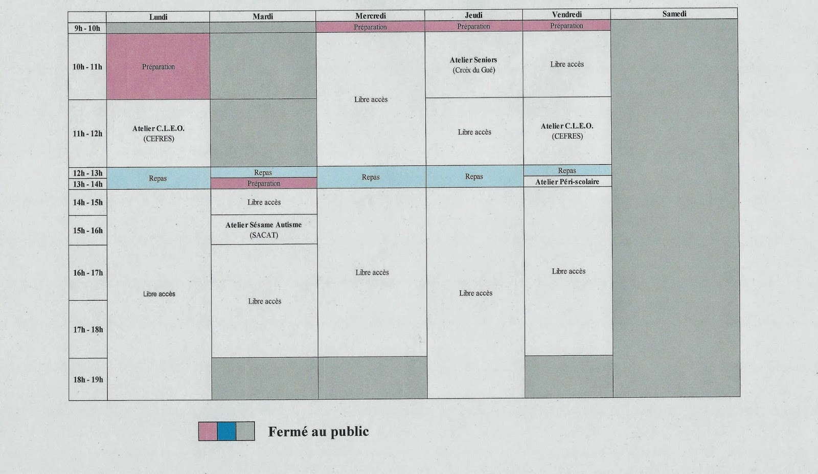 semaine du 19 au 23 mai 2014