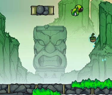 Marly the epic gecko Jogo de plataforma com um sapo absurdo pulando em uma aventura na Mango Island.