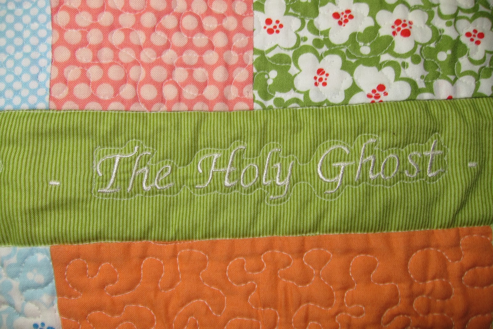 a maiden hair fern baptism quilt