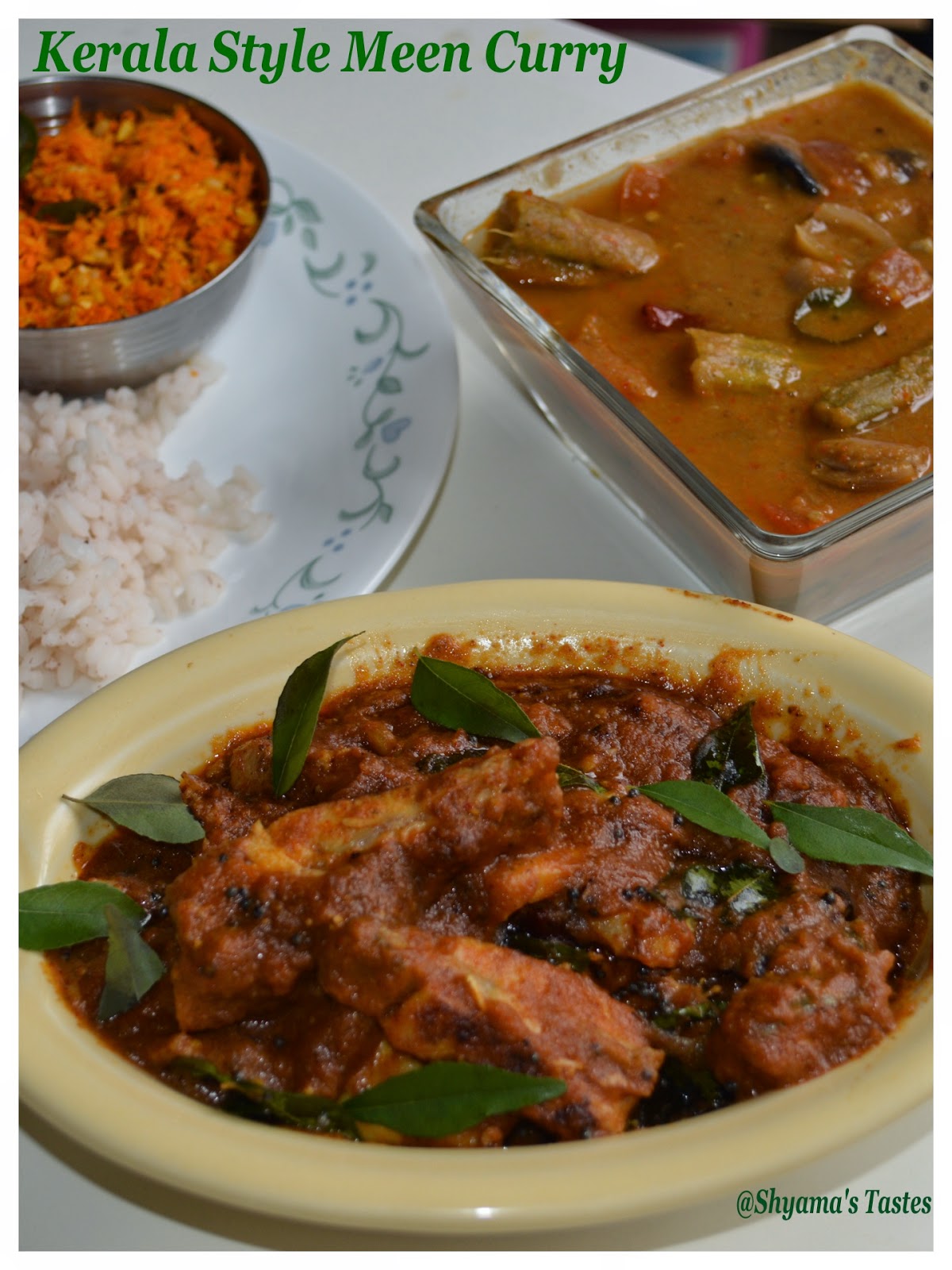 Shyama's Tastes Kerala Style Meen Curry/Pomfret Fish Curry With