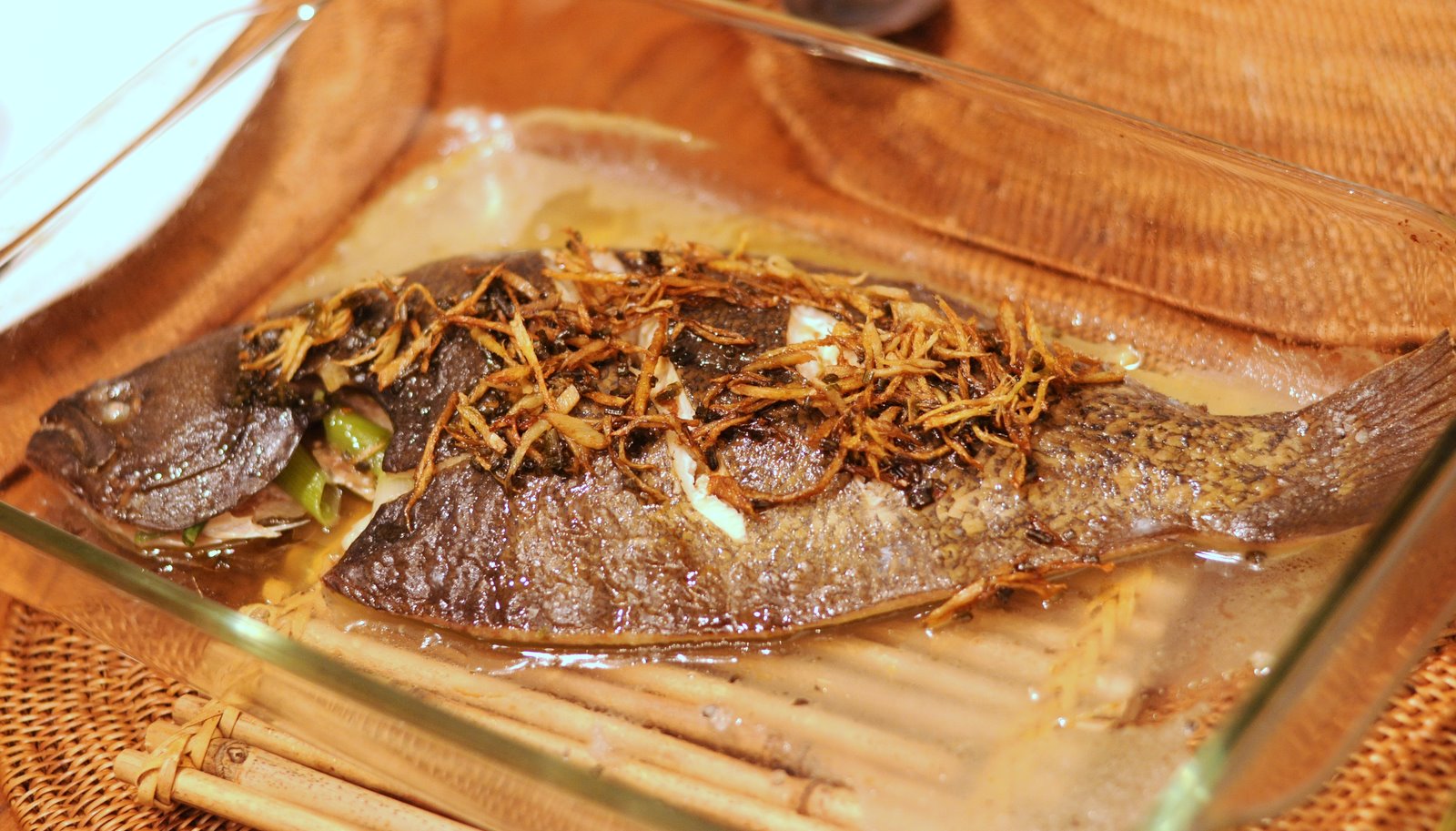 Ginger Flounder and Steamed Choy Sum