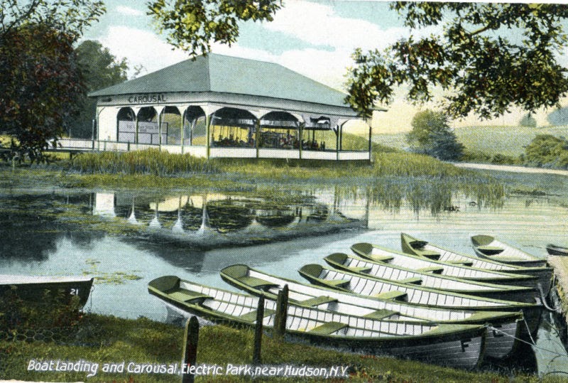 Old Pictures of Columbia County NY Boat Landing and Carousel, Electric