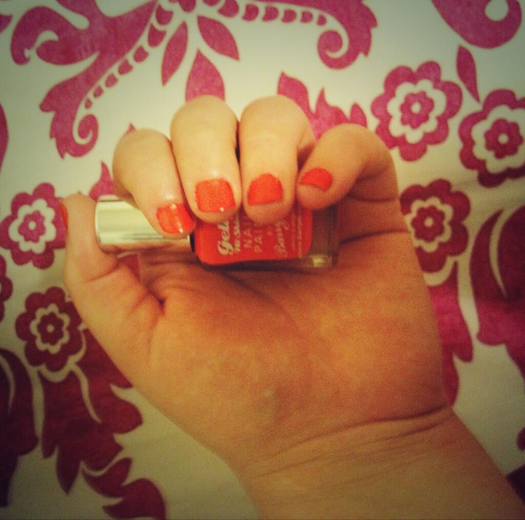Barry M Gelly Hi-Shine Nail Paint in Satsuma | Lauren with the Red Hair