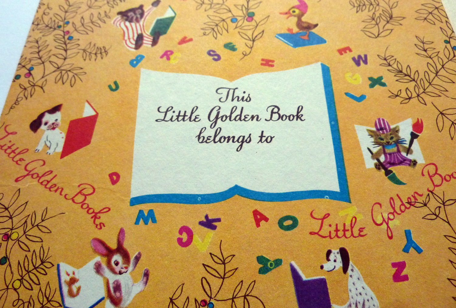 My little golden writing paper