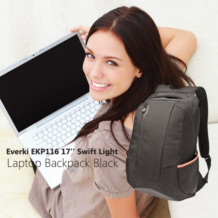 Everki EKP116 17Inch Swift Light Laptop Backpack Black