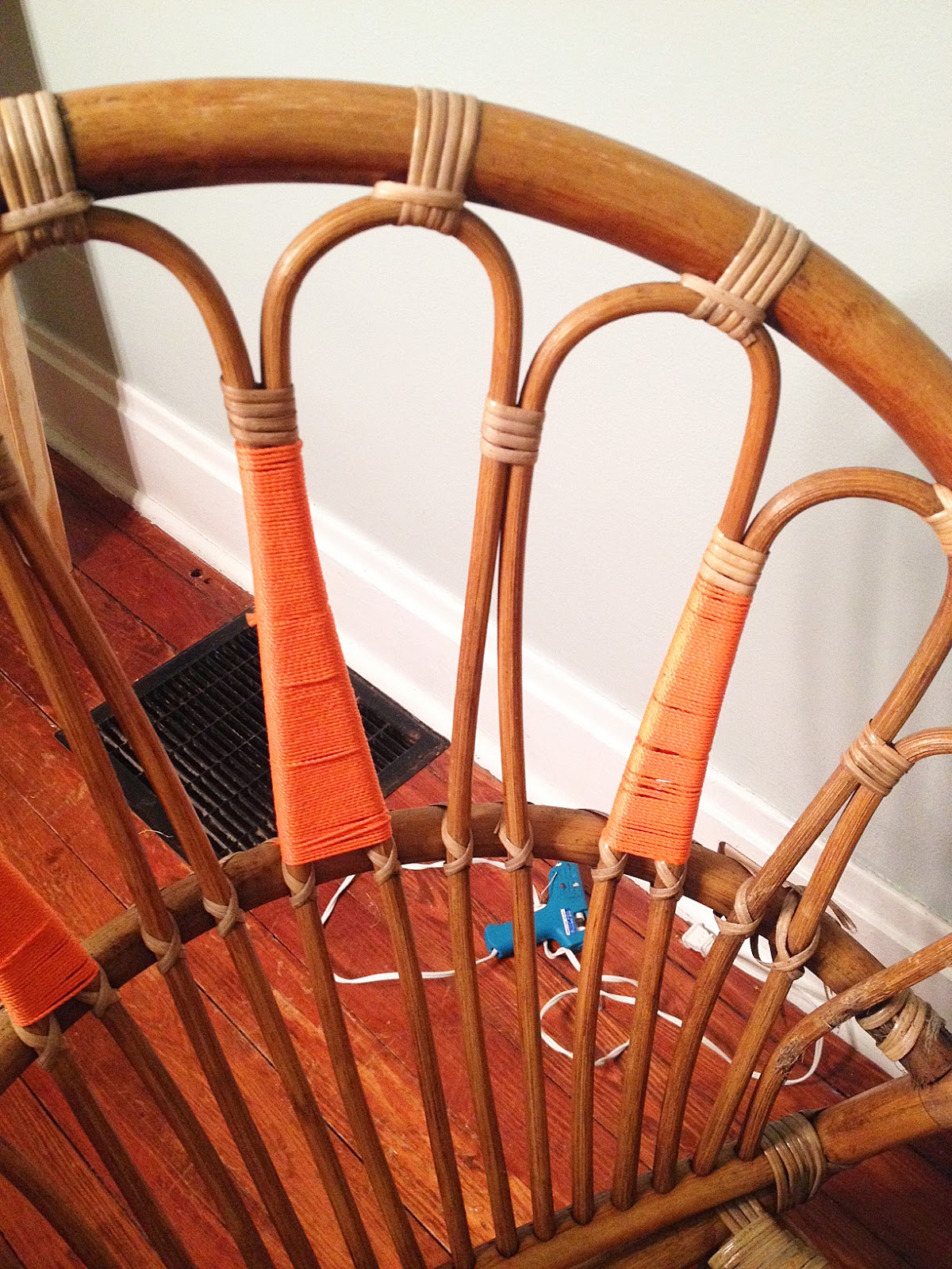 A Soliloquy by Bethany It's a Wrap! Rattan Chair Makeover