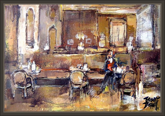 VIENA-CAFETERIA-CAFETERIAS-AUSTRIA-ARTE-PINTURA-PINTOR-ERNEST DESCALS-