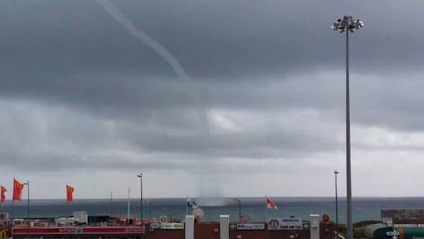 Foto tromba marina, Playa del Inglés, Gran Canaria, 23 octubre Foto tromba marina, Playa del Inglés, Gran Canaria, 23 octubre