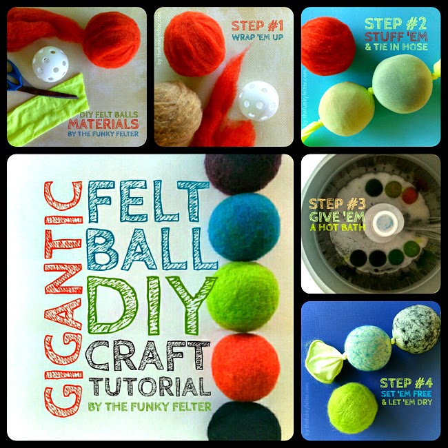 The Funky Felter Giant Felt Ball Instructographic