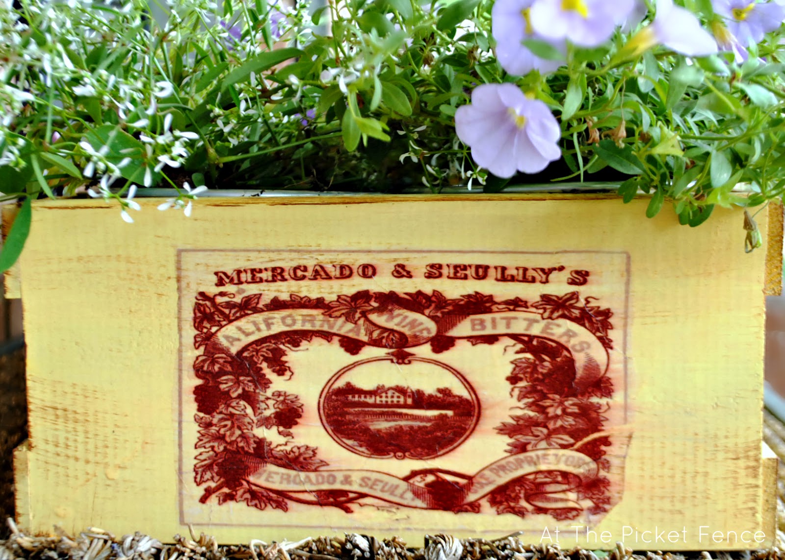 How to make a Faux Wine Box Planter At The Picket Fence