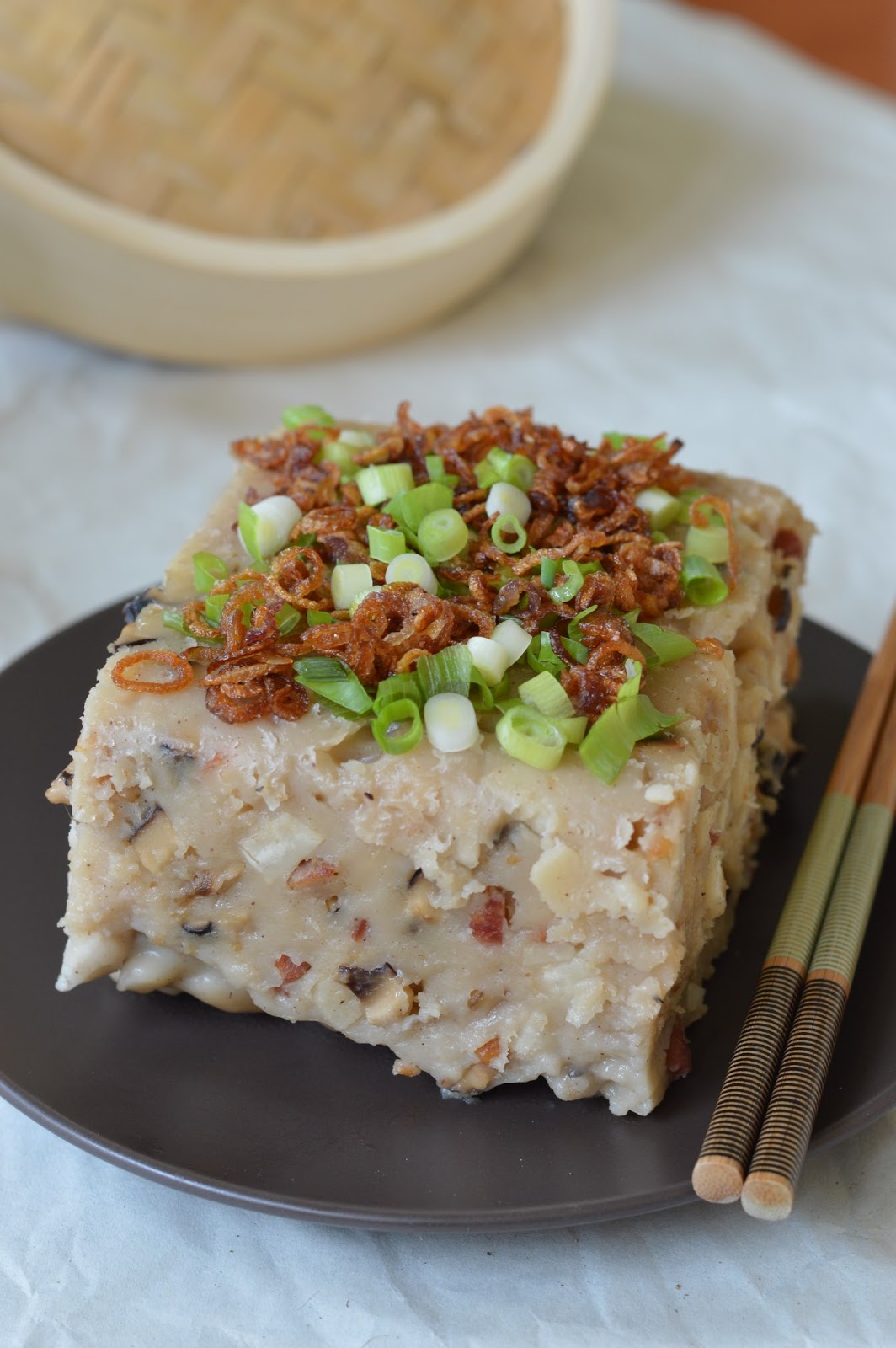 DimSumptuous Steamed Taro or Yam Cake 芋頭糕