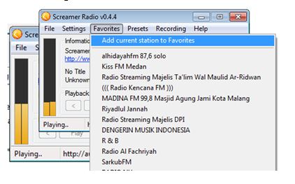 Screamer radio unknown stream type