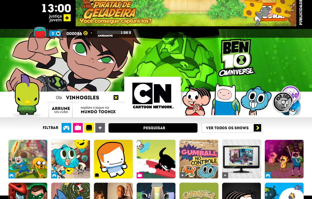 CARTOON NETWORK Fan: Cartoon Network Brasil reformula o site brasileiro