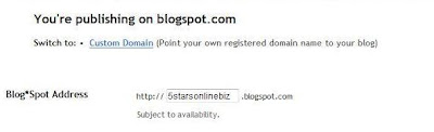 Domain Selection on Blogger