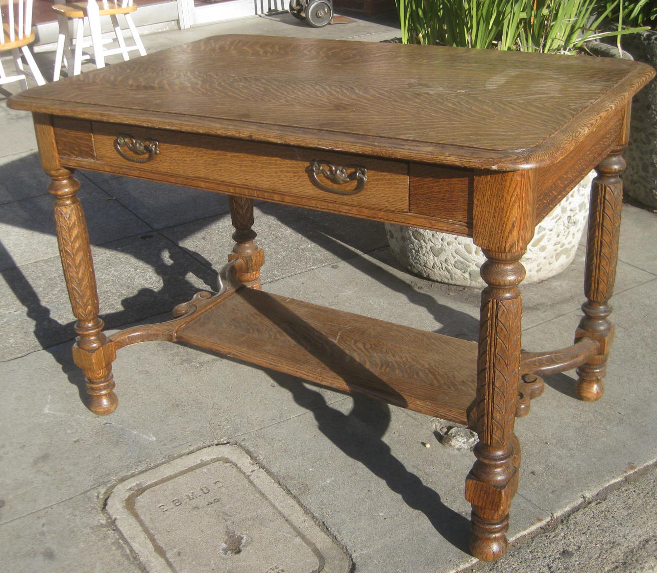 UHURU FURNITURE & COLLECTIBLES SOLD Antique Library Table 200