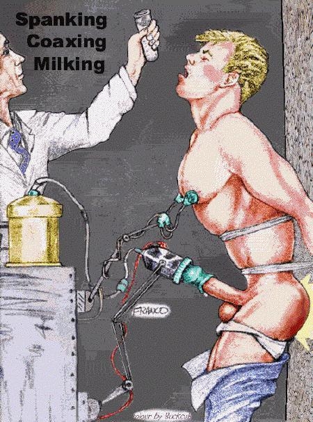 S cold bondage milking male slave