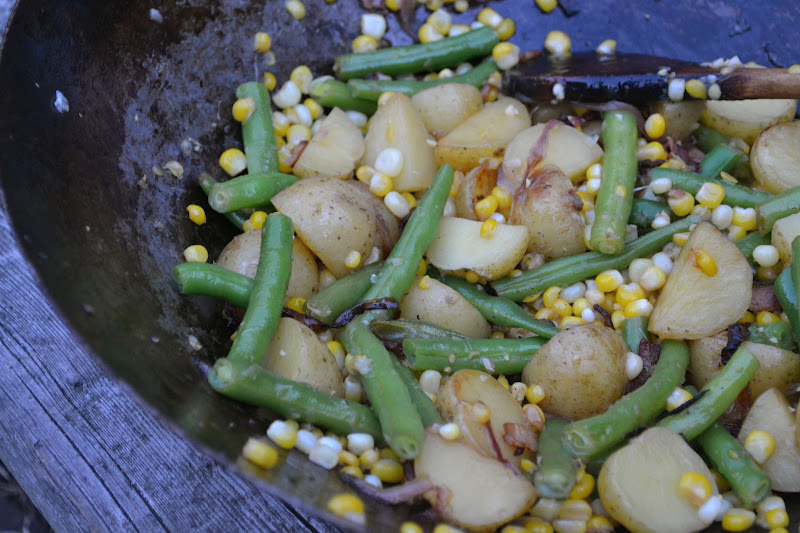 When I'm not at Work Corn, Potato and Green Bean Side