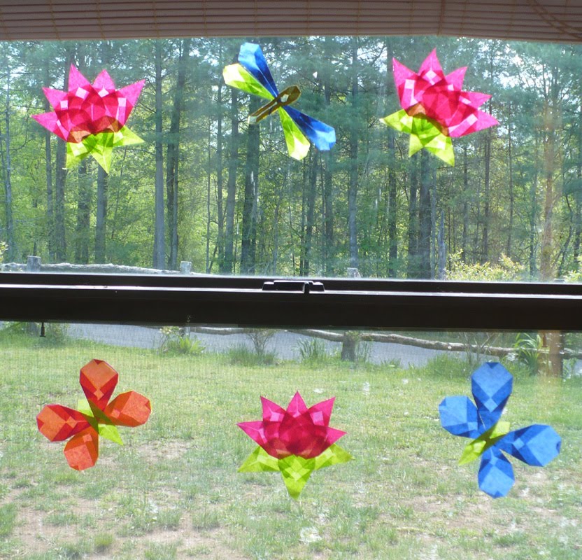 The Enchanted Tree Folded Paper Spring crafts.