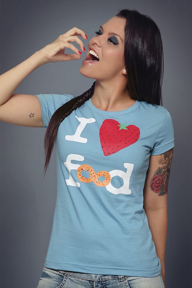 I love food Camisetas Depois dos Quinze Chico Rei