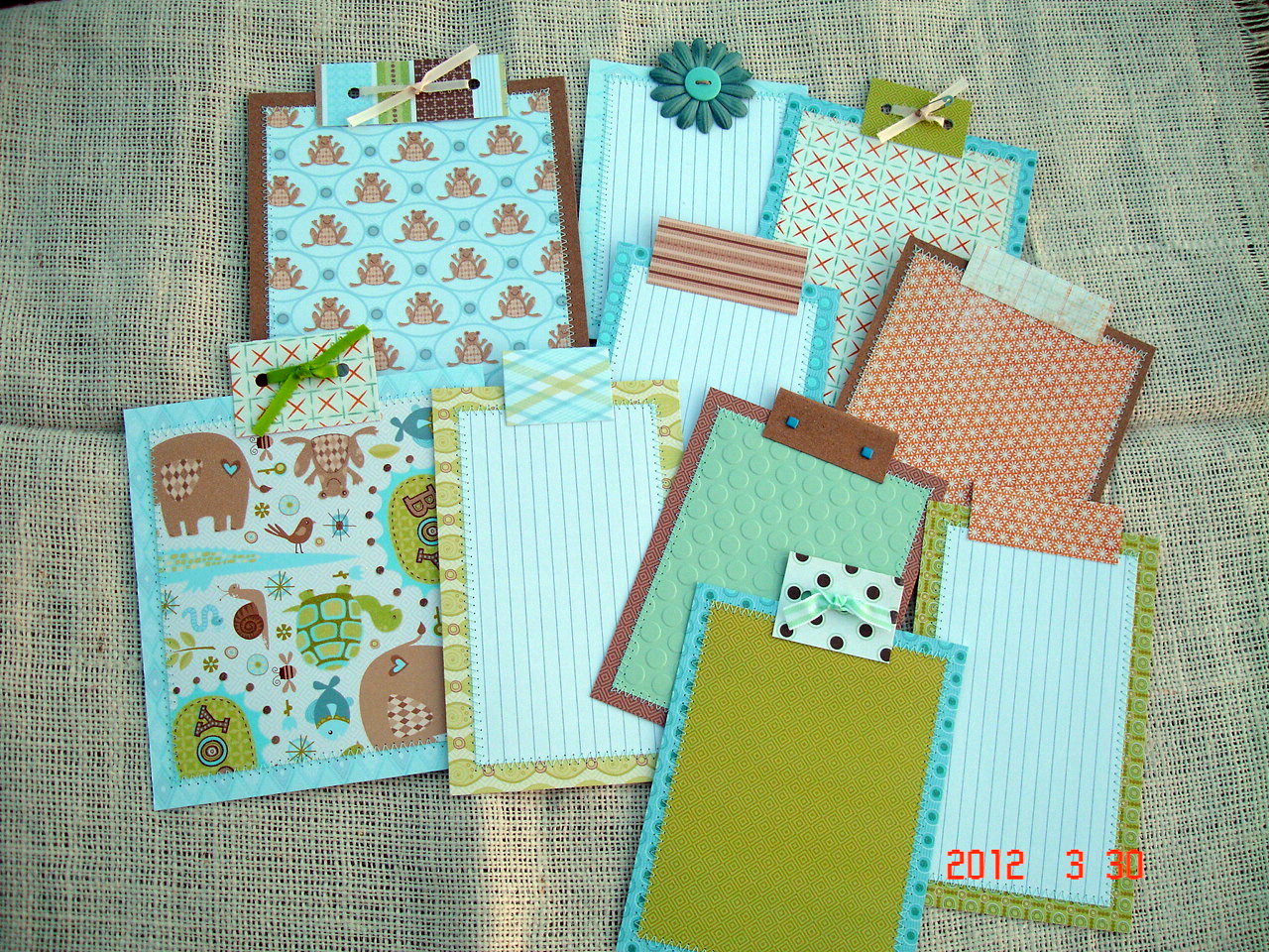 Scrapbooking by Phyllis Premade Sweet Baby Boy Premade 8x8 Paper Bag