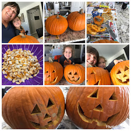 Carving pumpkins!