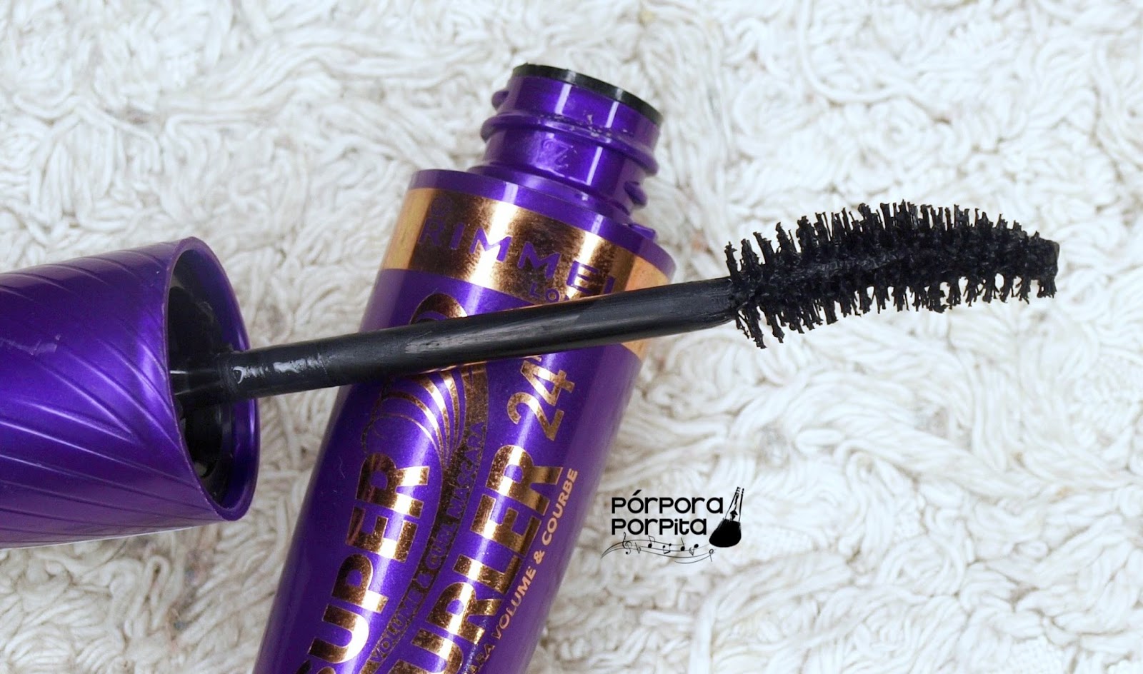 Nueva máscara de pestañas de Rimmel London; Super Curler 24h Pórpora