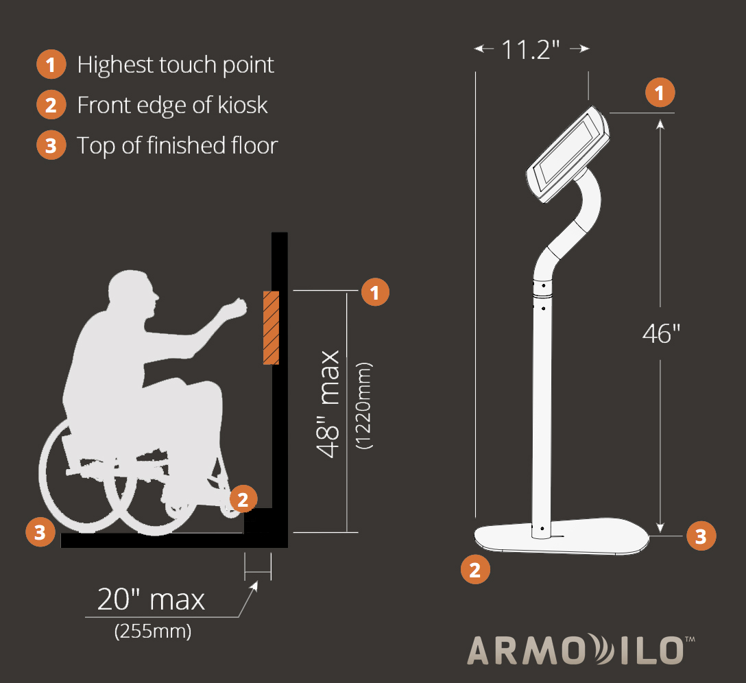Self Service Kiosks and Digital Signage Height Adjustable Kiosk Terminals