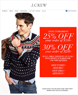 Dec. 8, 2012 J. Crew email