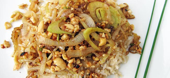 Riz Au Fenouil Oignon Et Noix De Cajou Caramelises Code Planete