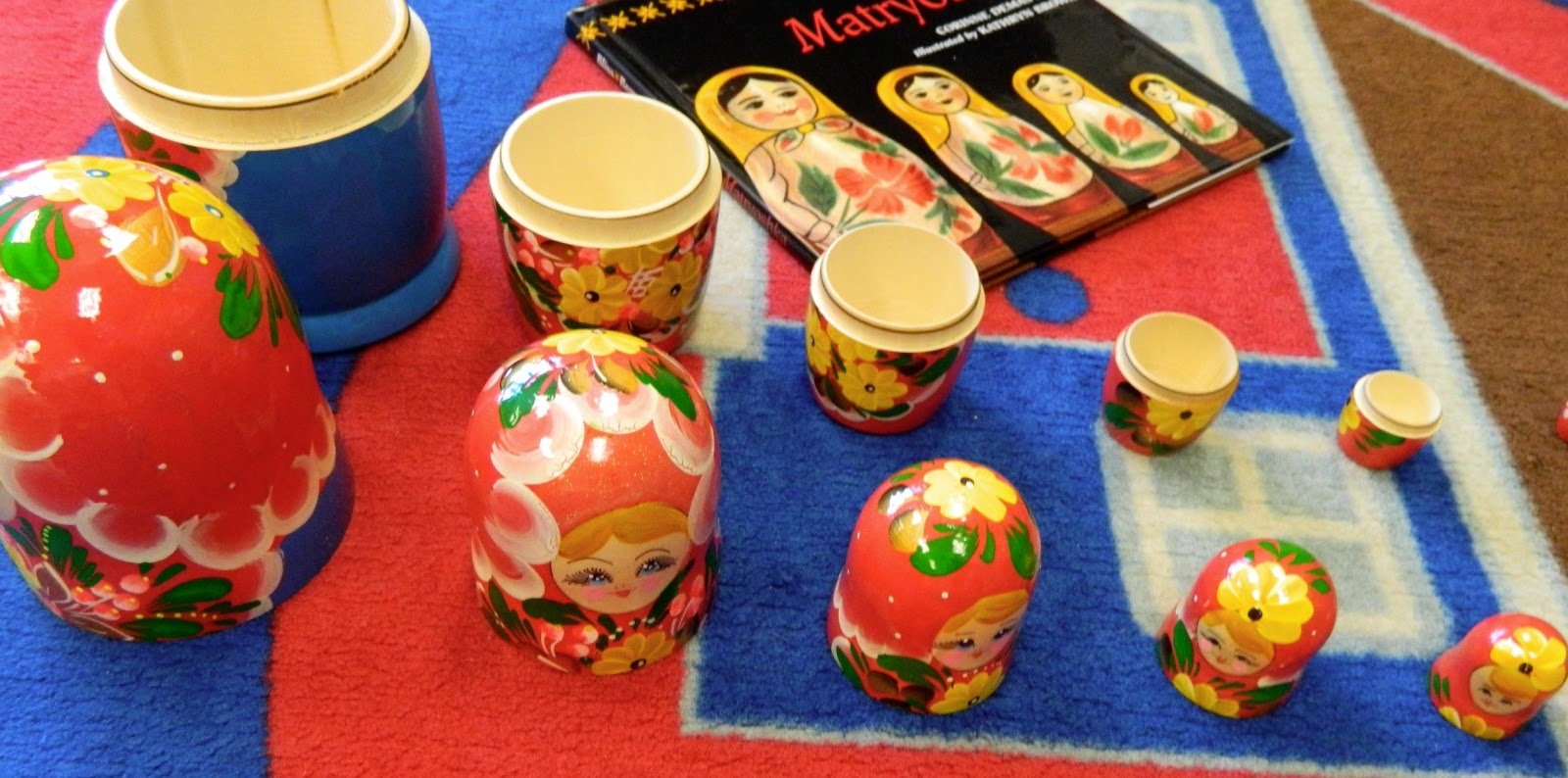 the vintage umbrella Nesting doll art project