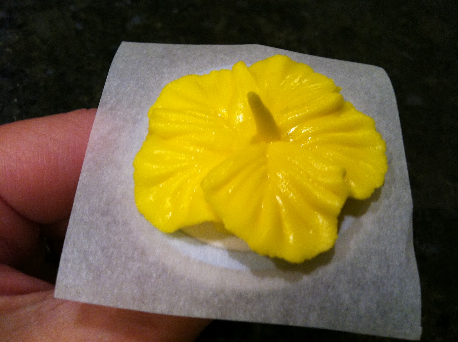 The Iced Queen Royal Icing Yellow Hibiscus