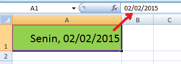 Cara Menampilkan Hari pada cell tanggal di Excel