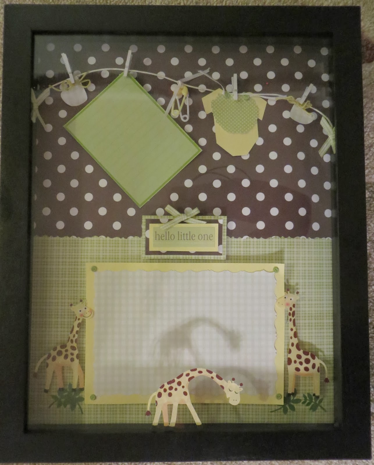 Tiny Treasures Baby Nursery Shadow Box