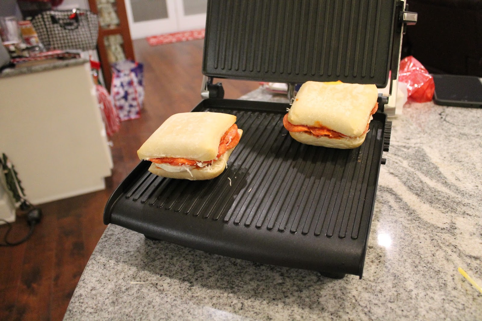 Dinner with the Grobmyers Gameday Pepperoni Pizza Panini