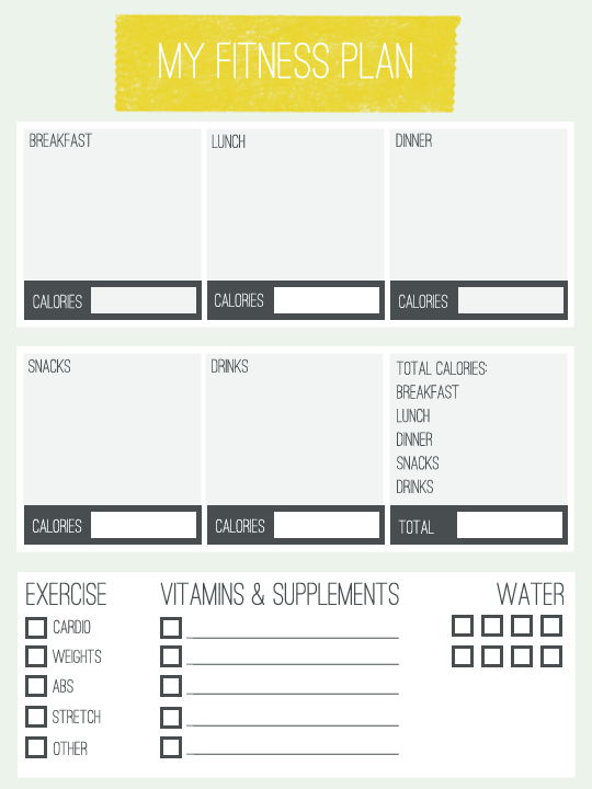 my fitness plan