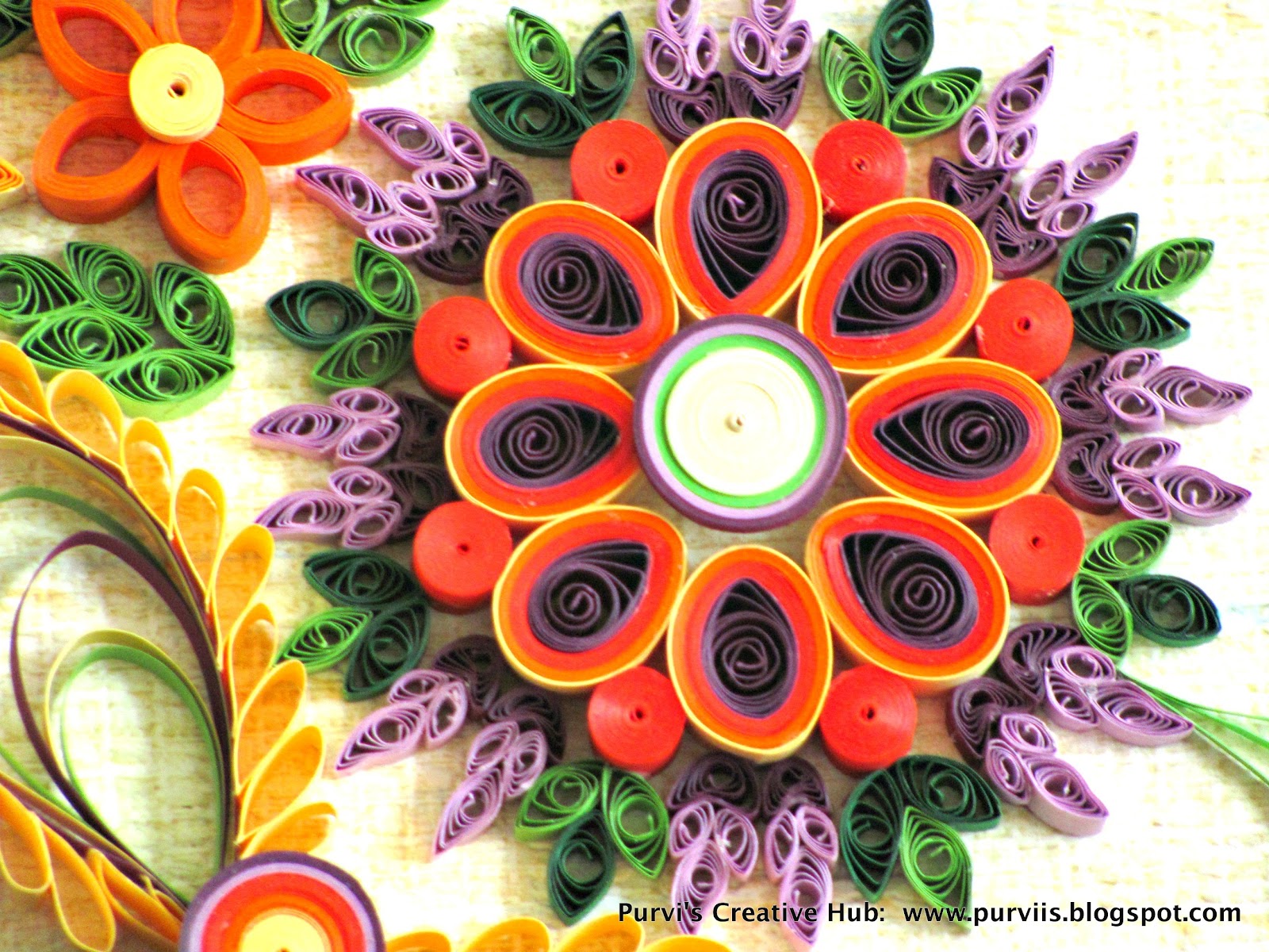 Purvi's Creative Hub First Quilled Art Work